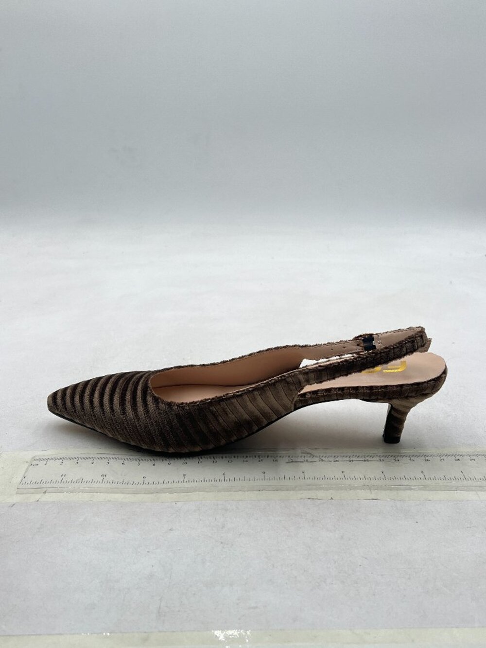FSJ Brown Kitten Heel Slingback Sandals Pointy Toe Sexy Pumps Comfortable Shoes
